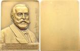 Einseitige Bronzeplakette  Personenmedaillen Bergmann, Prof. Dr. Ernst von *1836, + 1907, Professor der Chirurgie. Vorzüglich