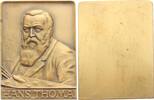 Einseitige Bronzeplakette  Personenmedaillen Thoma, Hans *1839 Bernau im Schwarzwald, +1924 Karlsruhe, Deutscher Maler. Vorzüglich