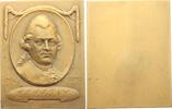 Personenmedaillen Einseitige Bronzeplakette Lessing, Gotthold Ephraim *22.1.1729 Kamenz, +15.2.1781 Braunschweig, Dichter und Kritiker. -