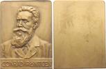 Personenmedaillen Bronzeplakette Röntgen, Conrad Wilhelm *1845 Lennep, +1923 München, Physiker. -