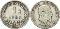 Italien-Königreich 1 Lira Vittorio Emanuele II. 1861-1878. -