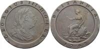 Großbritannien Cu 2 Pence, sogenanntes Karrenrad George III. 1760-1820. -
