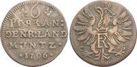 Brandenburg-Preußen 6 Pfennig Friedrich I. 1701-1713. -