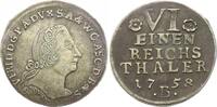 Anhalt-Bernburg 1/6 Reichstaler Victor Friedrich 1721-1765. -