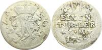 Anhalt-Bernburg 1/6 Taler Victor Friedrich 1721-1765. -