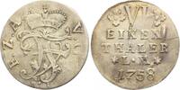 Anhalt-Bernburg 1/6 Taler Victor Friedrich 1721-1765. -