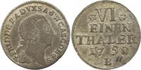 Anhalt-Bernburg 1/6 Taler Victor Friedrich 1721-1765. -