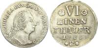 Anhalt-Bernburg 1/6 Taler Victor Friedrich 1721-1765. -