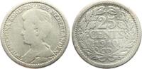 Niederlande-Königreich 25 Cent Wilhelmina I. 1890-1948. -