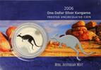 Australien Känguru 1 oz Silber 2006 im Blister 1 AUD 2006 Stempelglanz