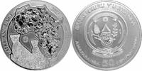 Ruanda Ruanda 50 Francs 1 Unze Silber 2013 Gepard Fabulous Privy Mark F15 50 RWF 2013 Stempelglanz