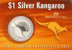 Australien Känguru 1 oz Silber 2004 im Blister 1 AUD 2004 Stempelglanz