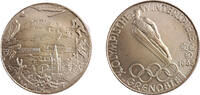 Österreich Olympiade Grenoble Medaille von Welz- Punze 1000 -