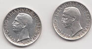 Italien 2x 5 Lire Victor Emmanuel III. -