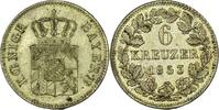Bayern 6 Kreuzer 1853 Maximilian II. Joseph Vorz&uuml;glich 38,00 EUR  zzgl. 9,00 EUR Versand
