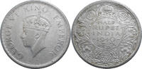 1/2 Rupee 1940 India George VI. (1936-1952) VF