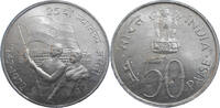 India 50 Paise 1972 25th Anniversary of Independence EF 5,00 EUR  zzgl. 4,90 EUR Versand