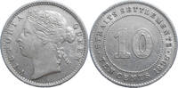 Malaysia 10 Cents Victoria (1837-1901) Silver coin -