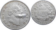 India 1/2 Rupee 1835 William IV. (1830-1837) F