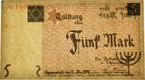Poland  5 Mark 1940 - orange serial number - PMG 64 - cardboard paper