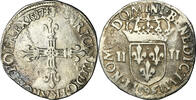 Poland | France Henry III of France, 1/4 Ecu Rennes 1587 - ex. Potocki Collection -