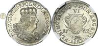 POLAND 6GRY Augustus III of Poland, 6 Groschen Elbing 1762 ICS - RARE, ex. Potocki -