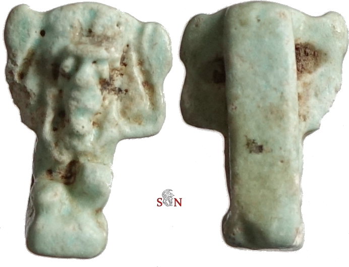 Egyptian Faience God Shu Amulet Pendant - Late Period, 664-332 BC | MA ...