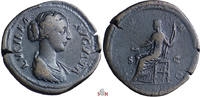 Lucilla Sestertius - Juno seated left - RIC 1746 -
