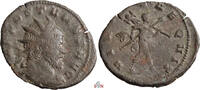 Postumus Antoninianus - struck under Aureolus - VIRTVS AEQVIT - Romulus w. Troph -