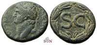 Domitianus Caesar AE 25 mm - Antioch, Syria - S C within wreath