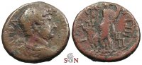 Hadrianus AE 23 mm - Judaea, Gaza - Tyche with heifer