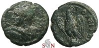 Caracalla AE 17 - Hadrianopolis - Thrace - Eagle on globe - Very Rare