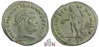 Maximianus Herculius AE Quarter Follis - Genius standing left - RIC 146 -