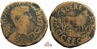 C. Celer, C. Rectus II Viri AE 30 mm - Calagurris mint - bull standing right - S