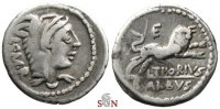 L. THORIUS BALBUS Denarius - Bull charging right - Crawford 316/1