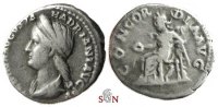 Sabina Denarius - CONCORDIA AVG - Rare with left-facing bust - RIC 398