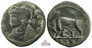 VRBS ROMA Follis - she-wolf suckling twins - Lugdunum mint - rare - RIC 247