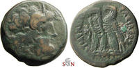  Ptolemaic Kingdom, Ptolemy IV Philopator AE drachm - two eagles - SNG Cop 308   