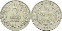 Weimarer Republik 2 Reichsmark 1931 J sehr schön-vorzüglich 80,00 EUR  zzgl. 4,00 EUR Versand