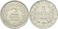 Weimarer Republik 2 Reichsmark 1931 F gutes sehr schön 40,00 EUR  zzgl. 4,00 EUR Versand