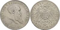 Sachsen-Meiningen Georg II. 1866-1915 5 Mark 1901 D kleine Kratzer, Patina, sehr schön-vorzüglich / vorzüglich