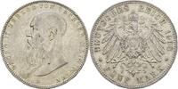 Sachsen-Meiningen Georg II. 1866-1915 5 Mark 1908 D kleine Kratzer und kleine Randfehler, sehr schön-vorzüglich / vorzüglich