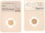 Peru 1/5 Libra Gold 1961 Republik seit 1821/1825. Fast Stempelglanz