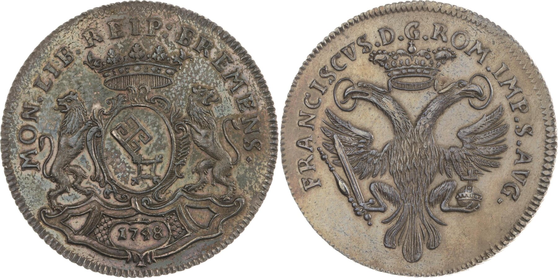 Bremen, Stadt 1/2 Taler 1748 Vorzüglich | MA-Shops