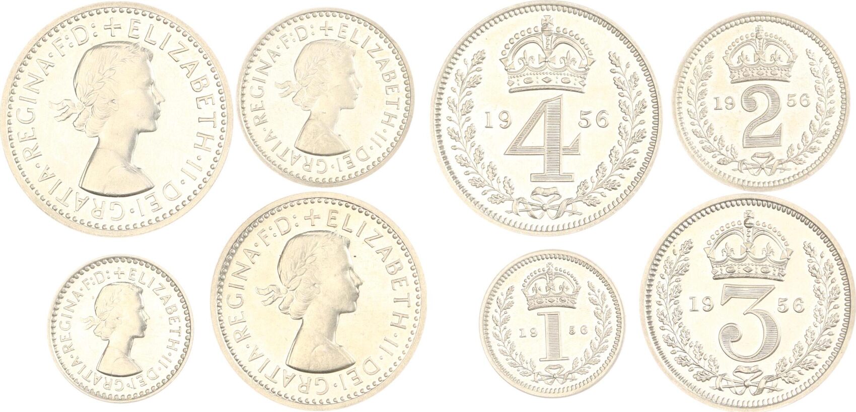 Großbritannien Maundy Set 1-4 Pence 1962 Elizabeth II. 1952-2023 ...