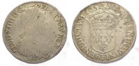 Frankreich 1/2 Ecu à la mèche longue 16 Louis XIV. 1643-1715. -