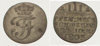 Mecklenburg-Schwerin 3 Pfennig Friedrich Franz I. 1785-1837.