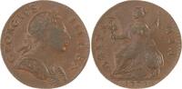 Großbritannien Cu Halfpenny George III. 1760-1820. -