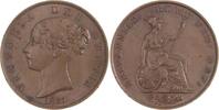 Großbritannien Cu Halfpenny Victoria 1837-1901. -