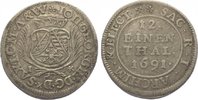 Sachsen-Albertinische Linie 1/12 Taler Johann Georg III. 1680-1691. -
